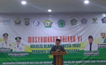 Tutup Musda ke VI MUI Sultra, Wagub: Ulama dan Pemerintah Harus Sejalan
