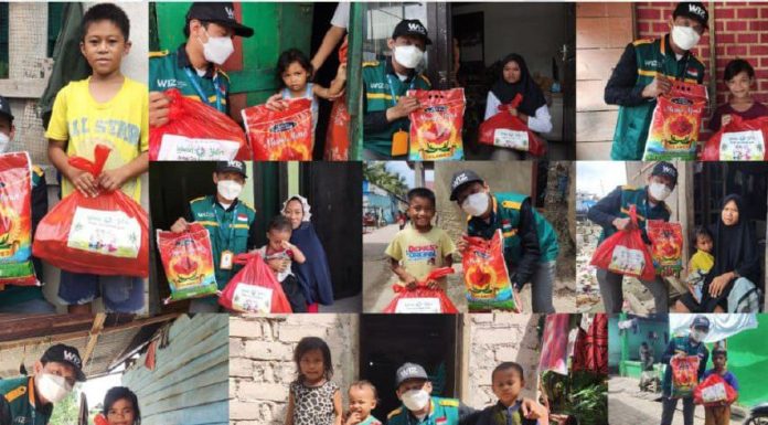 Wahdah Inspirasi Zakat dan Kemenag Sultra Kolaborasi Salurkan Sembako untuk Anak Yatim