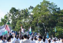 Kolaborasi Apik Wahdah Islamiyah dan Hidayatullah Gemakan Aksi Solidaritas Palestina di Kota Kendari
