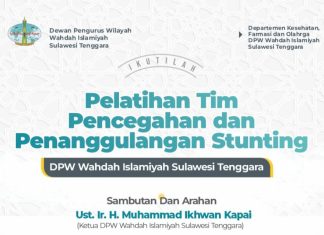 Diklat Tim Pencegahan & Penanggulangan Stunting se Sultra, Ustaz Ikhwan Kapai Tegaskan Misi Mencetak Generasi Dai yang Sehat & Unggul