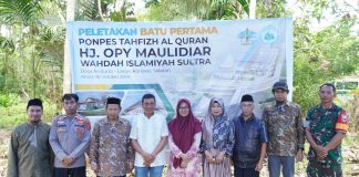 Mantan Kadis Kesehatan Konsel Kolaborasi dengan Wahdah Islamiyah Sultra Bangun Ponpes Tahfizhul Quran di Desa Anduna