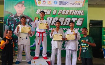 Kejuaraan Karate Dandim 1417/KDI Cup III: Dojo Ponpes al Wahdah Kendari Raih 18 Medali