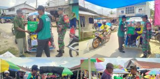 Bantuan Sembako untuk Pejuang Nafkah Pasar Mawasangka: Sinergi WIZ Buton Tengah dan Koramil 1413-04 Mawasangka