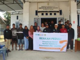 Peduli Kamaru, Wahdah Islamiyah Buton Salurkan Donasi Masyarakat, Ringankan Kondisi Korban Kebakaran