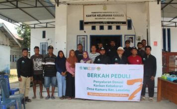 Peduli Kamaru, Wahdah Islamiyah Buton Salurkan Donasi Masyarakat, Ringankan Kondisi Korban Kebakaran