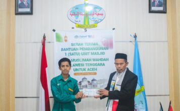 Wujud Solidaritas Kebangsaan, Muslimah Wahdah Sultra Salurkan Bantuan Mushola dan Ifthor untuk Korban Banjir Aceh