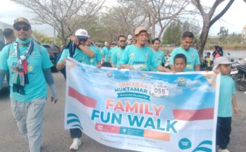 Syiar Muktamar V Wahdah Islamiyah Berpadu dengan Kearifan Lokal dalam Fun Walk Gebyar JATI Muna
