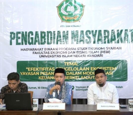 Hadir di sela MPP Wahdah Konawe, Dosen FEBI UIN Kendari Dorong Modernisasi Keuangan Berkelanjutan di Ekosistem Yayasan Pesantren
